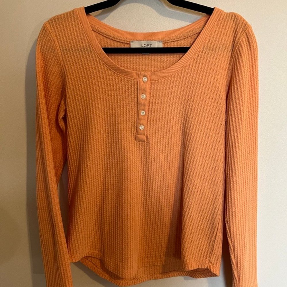 Loft Waffle Henley Top